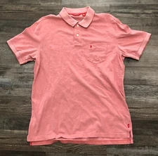 Izod Mens Size Large Red Pocket Short Sleeve Polo Shirt