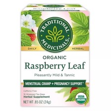 Traditional Medicinals Organic Raspberry Leaf Herbal Tea, Pack of 1-16 Tea Bags
