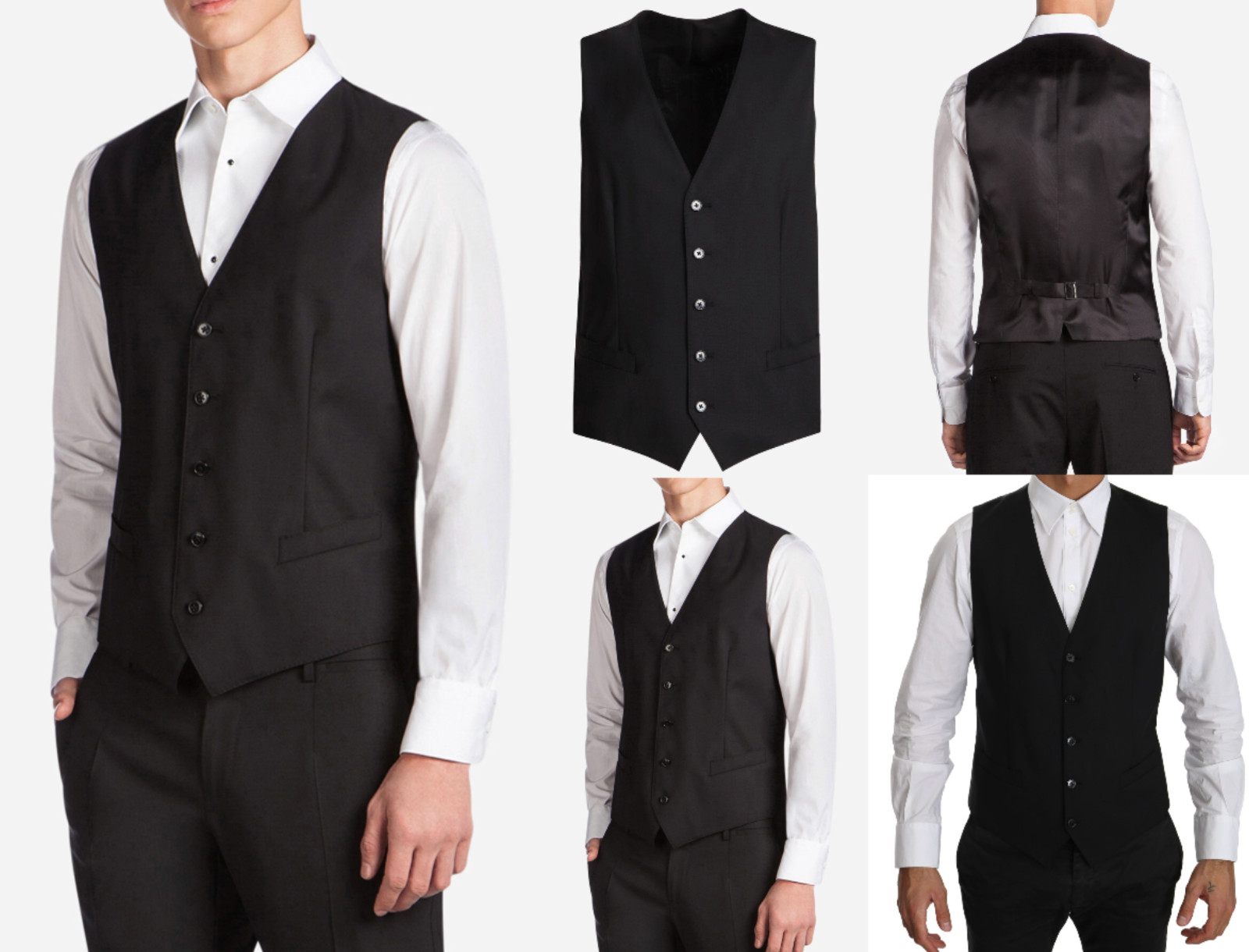 Dolce & Gabbana Waistcoat Formal Dress Suit Vest Gilet Dress Wool Jacket