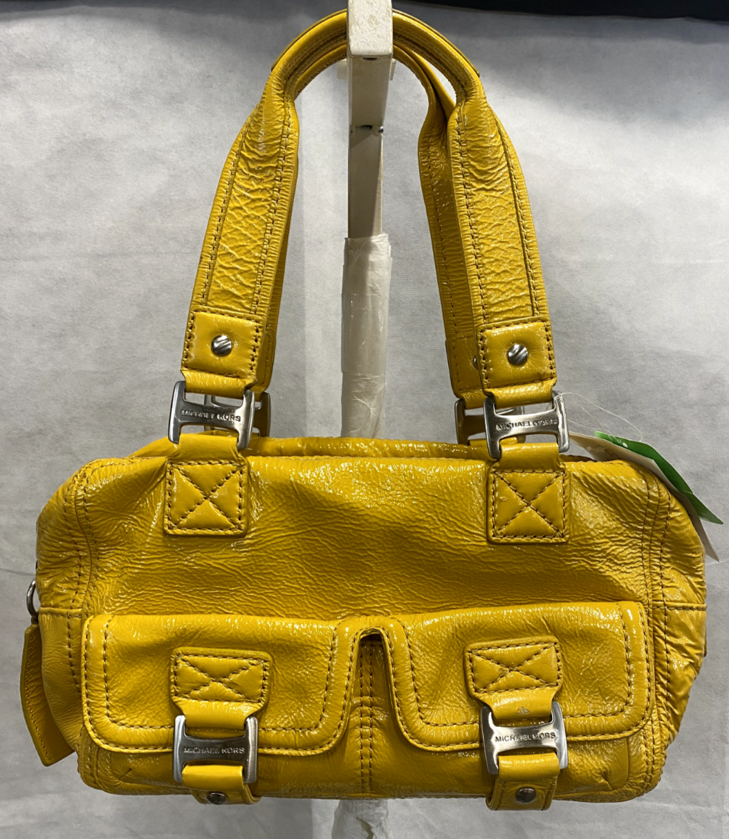Michael Kors Ranger Yellow Coated Leather Crossbody Bag  