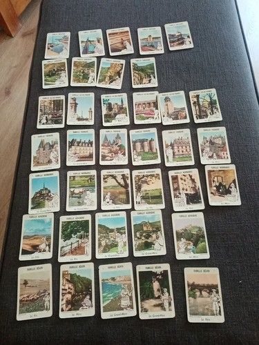 Ancien Jeu De 7 Familles Sur Les Régions De France, Années 1950, Cartes à Jouer Rares