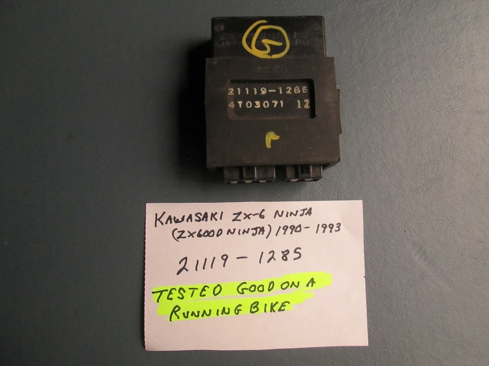 Kawasaki 1990-1993 Ninja ZX-6 (ZX600-D), encendedor CDI ECU 21119-1285 Foto 2 de 4