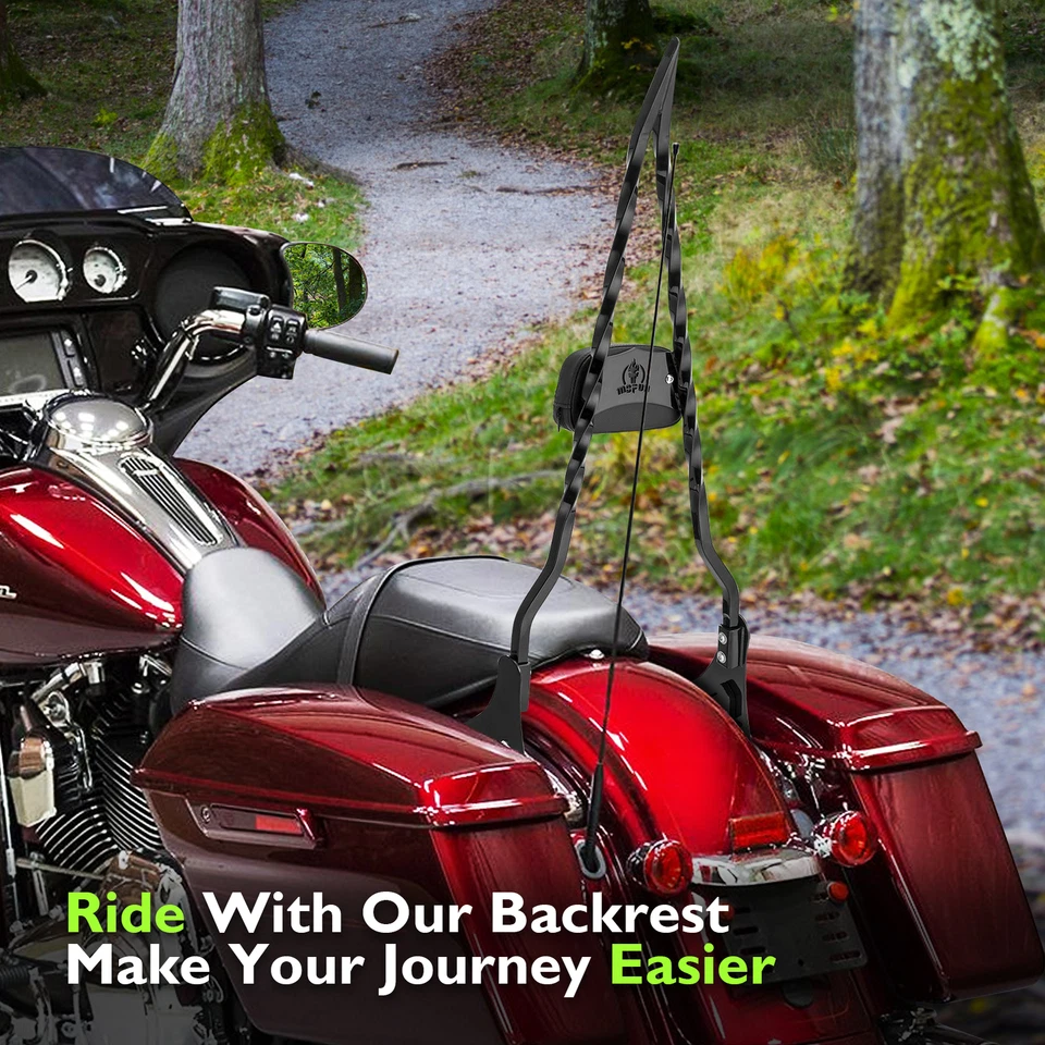 Respaldo desmontable 31" barra Sissy para Harley Street Road King Road Glide 09-25 Foto 4 de 4