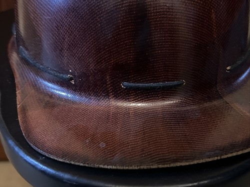 Vintage Antique Miners Helmet MSA Skullgard Brown Protective Cap Size 7-1/4 USA - Picture 6 of 12