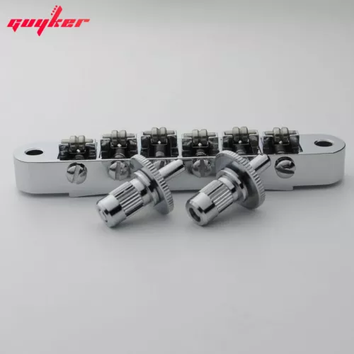 Tune-O-Matic Roller Saddle Guitar Bridge For LP SG Electric Guitar Chrome