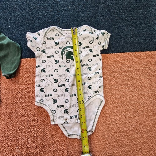 MSU Spartan Set Of 2 Romper One Piece 18m Infant Toddler Michigan State L8a - Picture 9 of 10