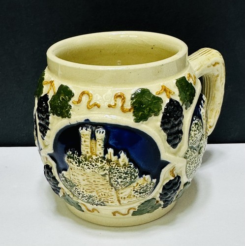 Juego de 5 tazas de gres vintage de castillos alemanes para coleccionistas numeradas #1143 Drachenfels - Imagen 6 de 21
