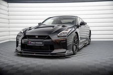 Cup Spoilerlippe Front Ansatz V.1 passend für Nissan GTR R35 FL schwarz Hochglan