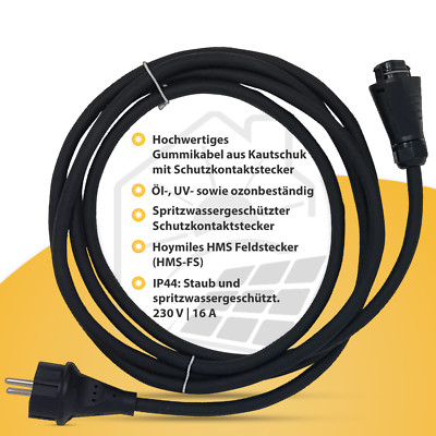 Anschlusskabel mit Stecker Elektro Kabel mit Hoymiles HMS Feldstecker (HMS-FS)