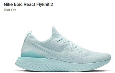 Nike Epic React Flyknit 2 Teal Tint 2019 - BQ8927-300 Men's Size 9.5 New in Box