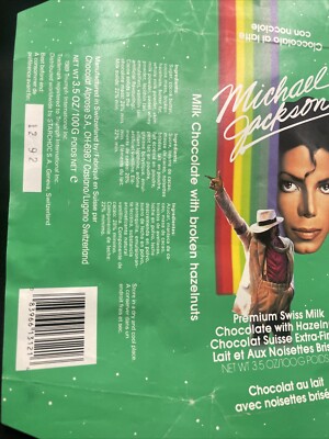 Michael Jackson 1989 Chocolate Bar Candy Wrapper Original VERY