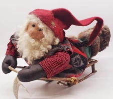 Vintage Crosscreek Christmas Collection "Sleighing Santa" Original Artist Design