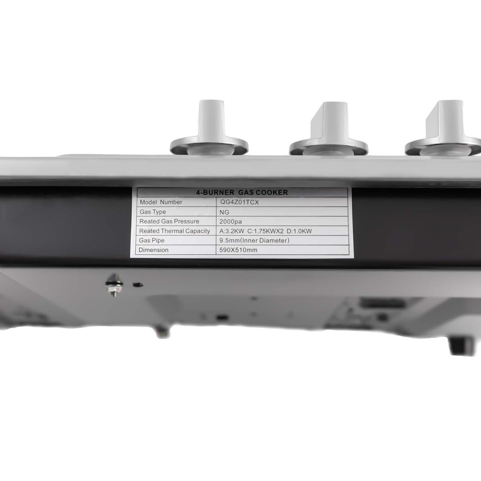 4 Burners 23" Top BuiltIn Gas Propane Stove LPG Cooktop Cooking