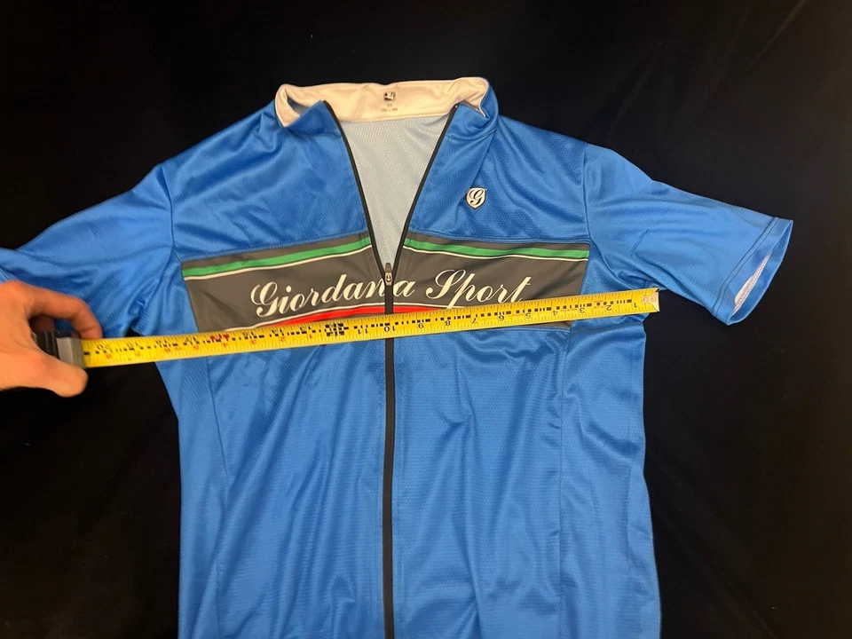 Camiseta deportiva de ciclismo Giordana de colección para hombre M hecha en Italia 1/2 cremallera Foto 3 de 4