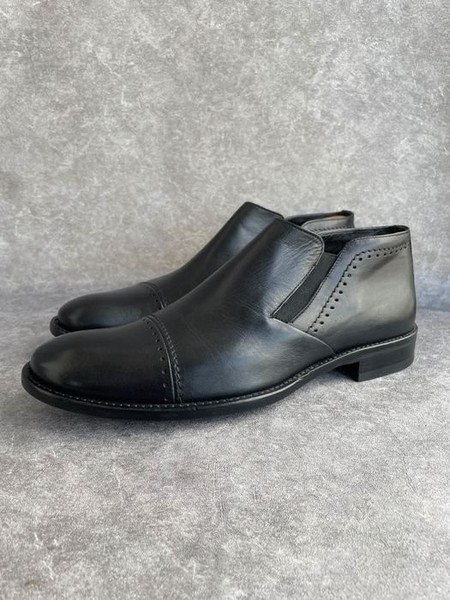 Men Doucal's Heels Black Leather 42.5