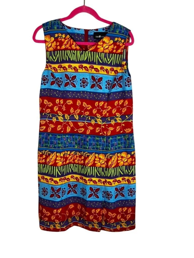 Vestido De Georgette Leve Midi Manga Longa Estampado