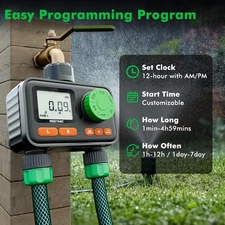 RESTMO 2 Zone Sprinkler Timer, Water Timer for Garden Hose, Irrigation timer