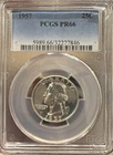 PCGS 1957 Proof Washington Quarter SILVER PR66