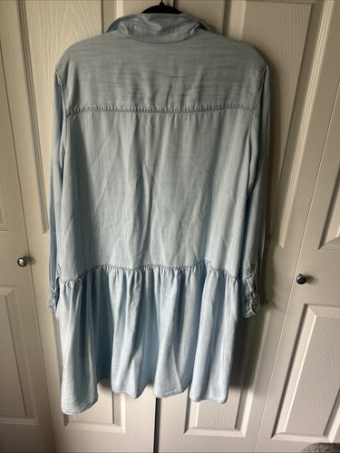 GRAYSON By Frank & Eileen CHANGEMAKER Hemdblusenkleid Gr. 3 M Blau Chambray - Bild 8 von 8