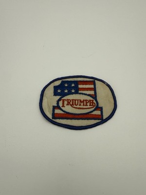 Vintage Triumph Motorcycle Number One America First Patch