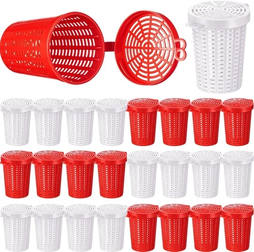 Blushtier 20 Pcs Fishing Bait Cage Trap Fish Lure Feeder Basket Holder Plasti... - Picture 1 of 2