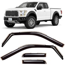 Sun Rain Visors Wind Rain Guards for 2017-2020 Ford F-150 Raptor SuperCab