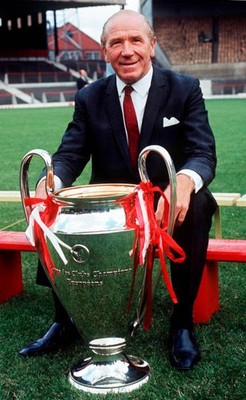 Matt Busby Poses With The European Cup Trophy 1968