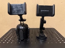 2 Portable Phone Holder Mounts - Universal Adjustable Cup Holder - Dash Holder