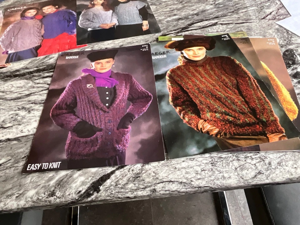 10 NEW JAEGER HANDKNITTING PATTERNS - SWEATERS - JACKETS -  SLIPOVER -SKIRT SUIT - Image 4 of 4