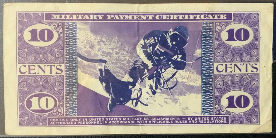 1969-1970 USA-MILITARY PAYMENT PAPER MONEY - 10 CENTS SERIES 681 NOTE! - Image 2 of 2