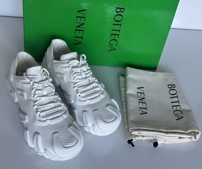 Brand new Bottega Veneta White and Gray Knit-Collar Men\'s Sneakers - size 41/8 Bottega Veneta Men main image 2