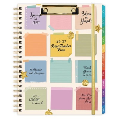 Teacher Planner 2026-2027, Academic Year, JULY 2026-JUNE 8.5''x11'', Colorful