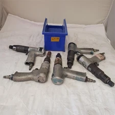 Lot of 5 Cleco Pneumatic 1/4" Screwdriver/Nutrunner Pistol Grip Air Tools Lot-24