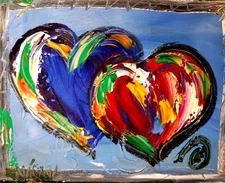 M. Kazav FLOWERS  Impressionism  Abstract  Fine Art Original Painting 3t34