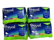 Prevail Total Care Underpads XL 30"x30" Super Absorbent Box of 4 Bags, NEW 100CT
