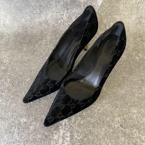 Top Zustand Gucci GG Samt High Heel Pumps, Gr. 5 - Bild 14 von 24
