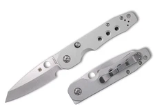 Spyderco Smock CPM-CruWear Satin Blade Satin Aluminum Handles C240ALCWP