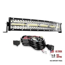 Curved LED Light Bar 22Inch Triple Row 120W Offroad 22 Inch Curved Black