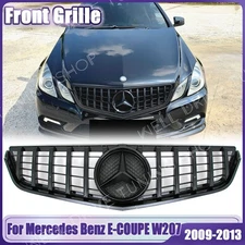 Glossy Black Grille For Mercedes Benz E-Class Coupe 2D 09-13 E250 E350 E500 E550