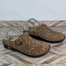 Alegria Seville Leather clogs Easy Paisley nu-buck leather Brown Size 40 Adjust