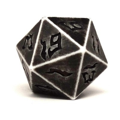 Easy Roller Giant Dice 48mm d20 - Stone Giant w/Black New