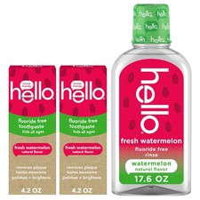 Fresh Watermelon Fluoride Kids Toothpastes and Fluoride Kids Mouthwash Pack, ...