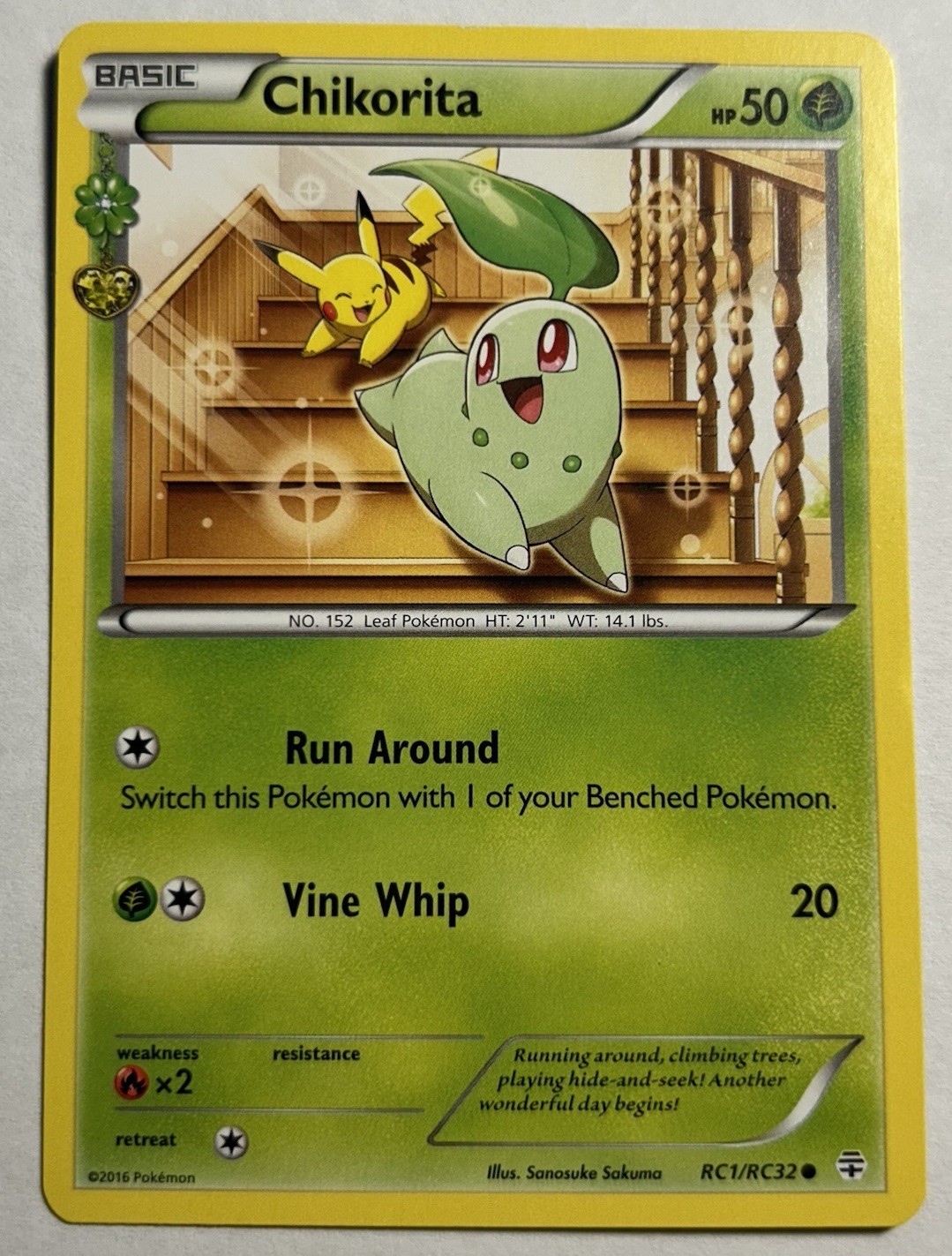 Chikorita Common Generations RC1/RC32 LP Pokemon