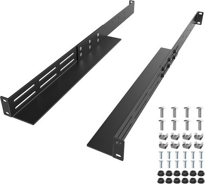 1U Server Rack Rails Universal 16-30 Inch Adjustable Depth 4-Post Rack Mount for