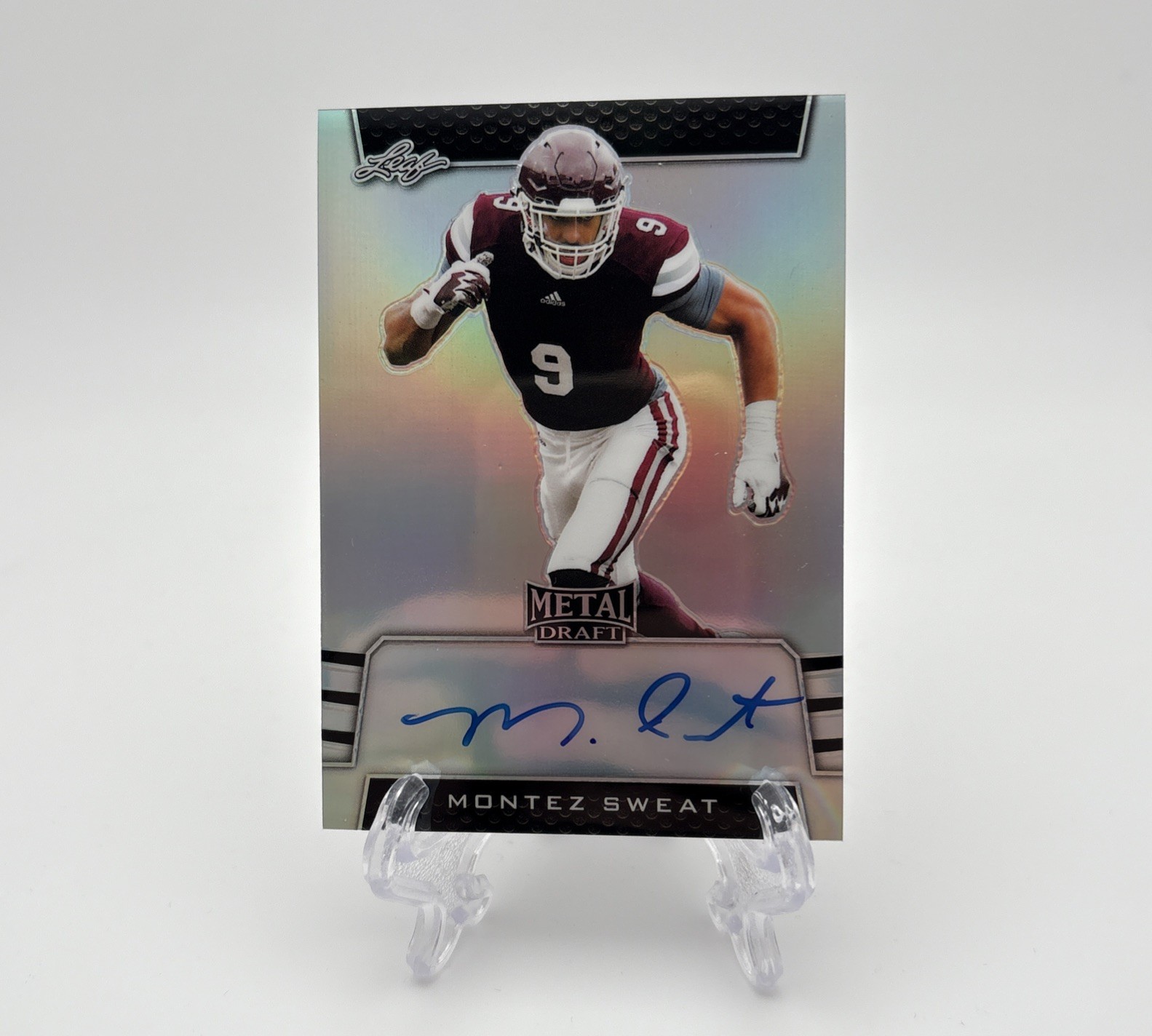 Montez Sweat Leaf Metal Draft Autographs #BAMS1 Base