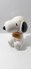 2014 Peanuts Worldwide LLC 5.5" Snoopy & Woodstock Ceramic Pen Holder