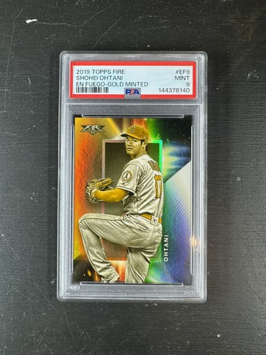 2019 Topps Fire - En Fuego Shohei Ohtani #EF-9 Gold Minted PSA 9 MINT