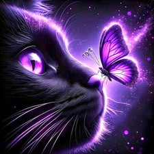 AMORARS Cat Butterfly Diamond Art Kits for Adults - 5D Multicolour