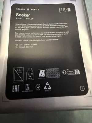 スマートフォン本体 Solana Mobile Seeker SM-0002 US SELLER BRAND NEW 128 GB. SM - 0002 Solana Saga Seeker Mobile
