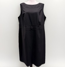Women’s Tahari 18W Plus Black Sleeveless A-line Dress Designer Arthur S. Levine
